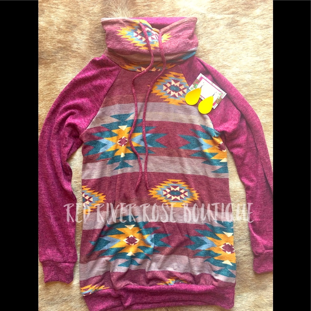 Southwestern Cowl Sweater